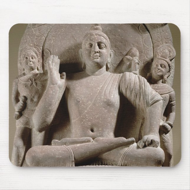 SitzBodhisattva, Mathura (roter Sandstein) Mousepad (Vorne)