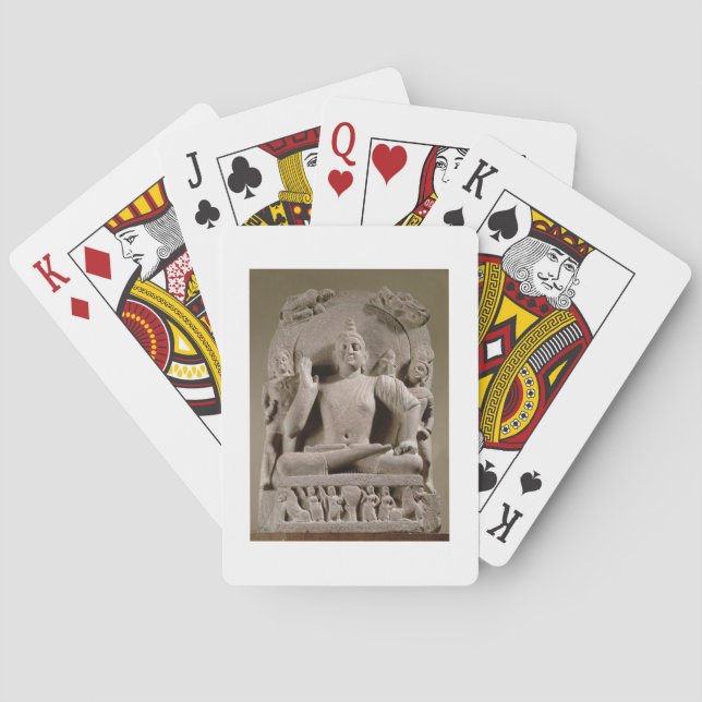 SitzBodhisattva, Mathura (roter Sandstein) Spielkarten (Rückseite)