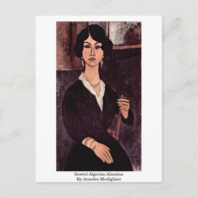 Sitze algerische Almaiisa von Amedeo Modigliani Postkarte (Vorderseite)