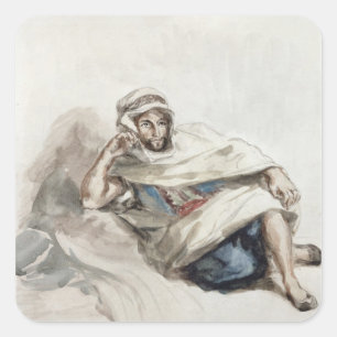 Sitze arabisch quadratischer aufkleber