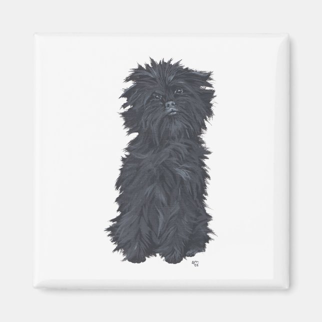 Sitzen Affenpinscher Magnet (Vorne)
