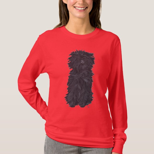 Sitzen Affenpinscher T-Shirt (Vorderseite)
