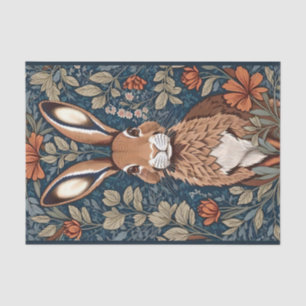 Sitzen Braunes Kaninchen Vintag Seidenpapier