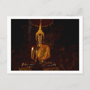 Sitzen Buddha Statuenfotografie Postkarte