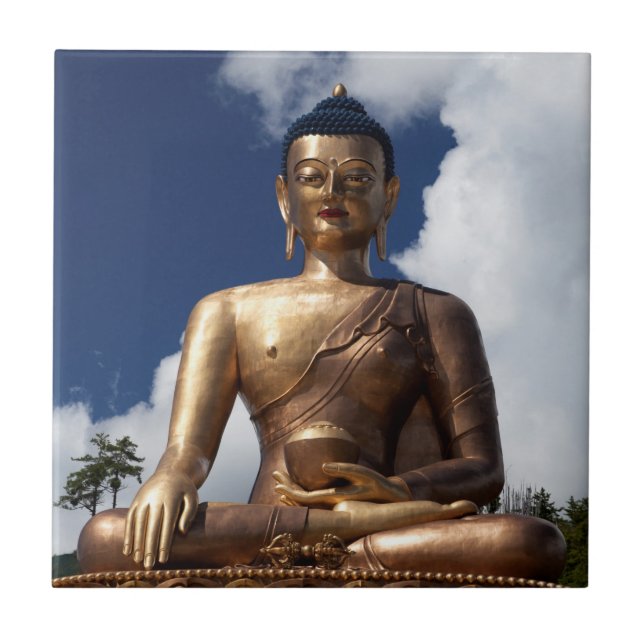 Sitzen der Buddha-Statue Fliese (Vorderseite)