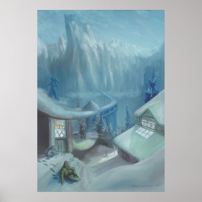 Sitzen im Schnee - Poster (Vorne)