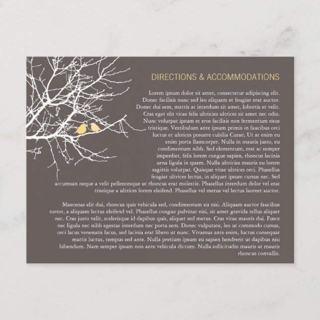 Sitzen in einer Baumwipfel Begleitkarte (Vorderseite)