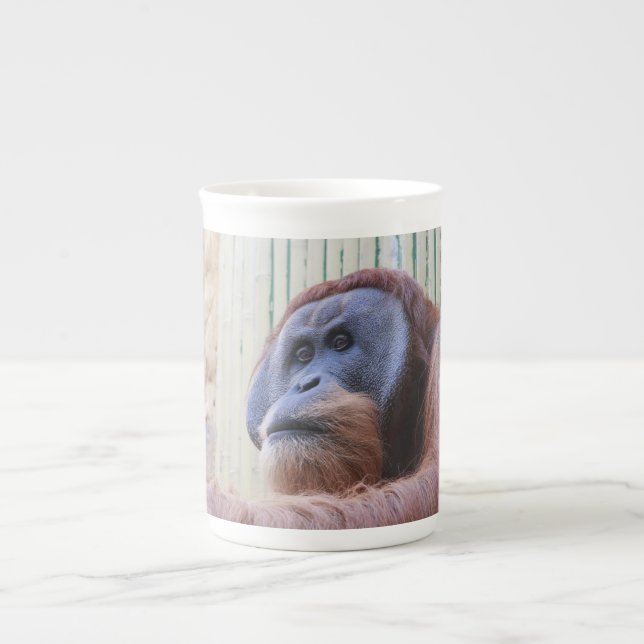 Sitzen Orang Utan Prozellantasse (Vorderseite)