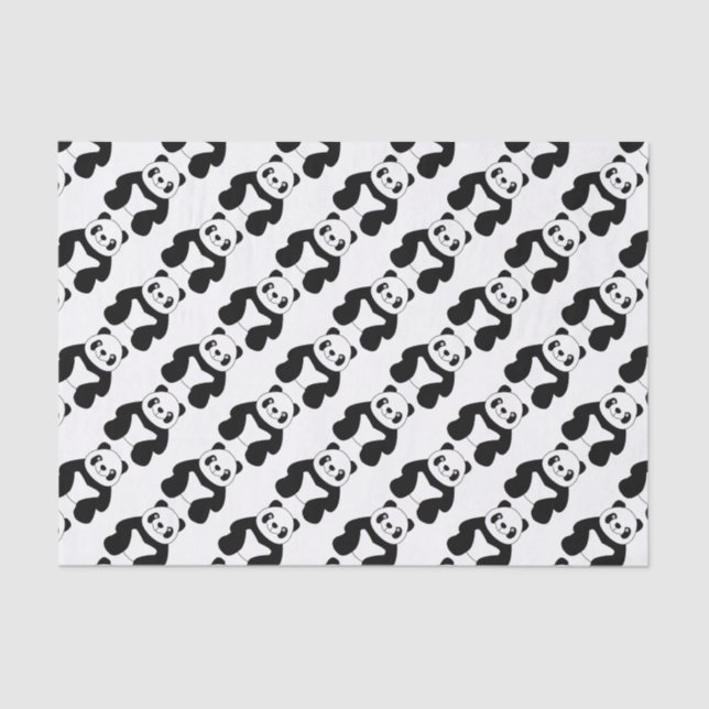 Sitzen Panda Seidenpapier (Vorderseite)