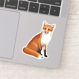 Sitzen Red Fox Vinyl Aufkleber