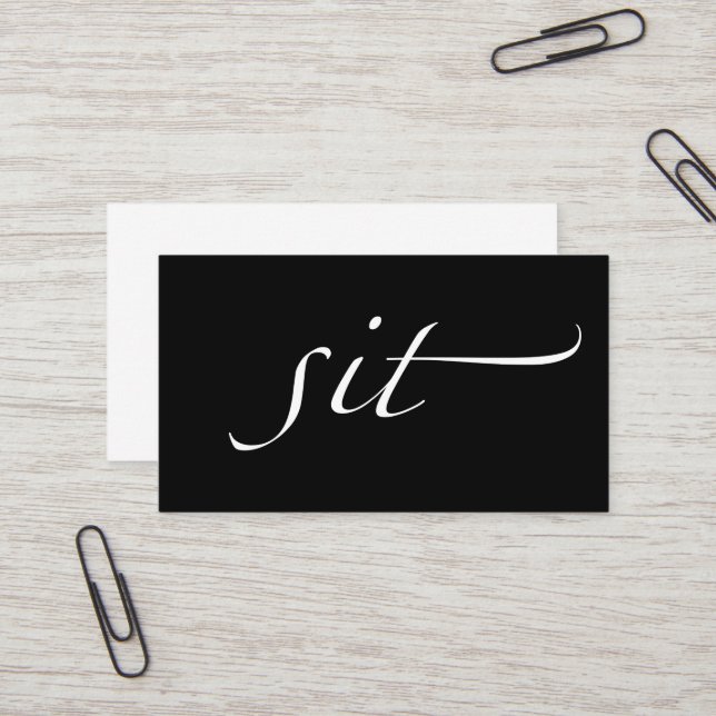 Sitzen Sie: Pet Modell, Baby-Modell Visitenkarte (Vorderseite/Rückseite Beispiel)