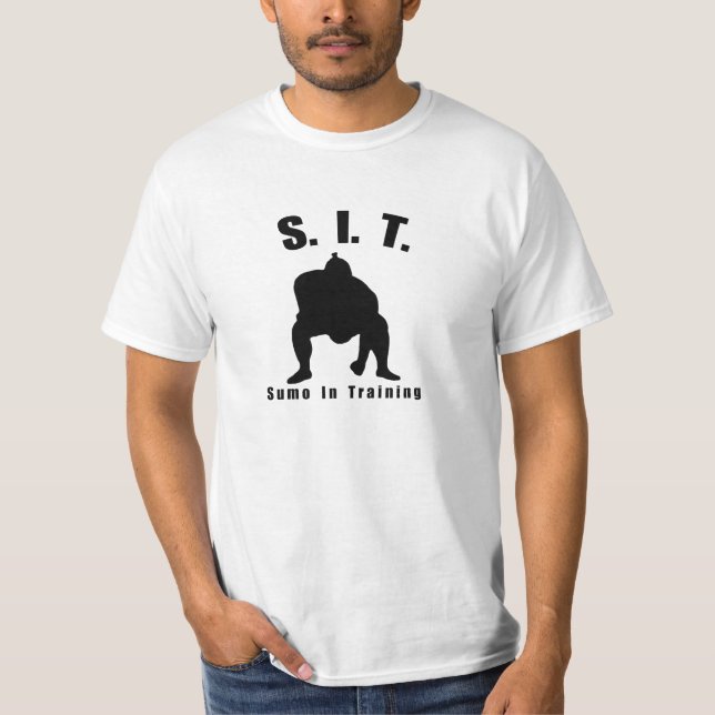 SITZEN Sie - Sumo im Training T-Shirt (Vorderseite)