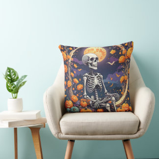 Sitzen Skelett Wartete für seine Lover Kissen