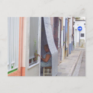 Sitzen und Denken. Postkarte