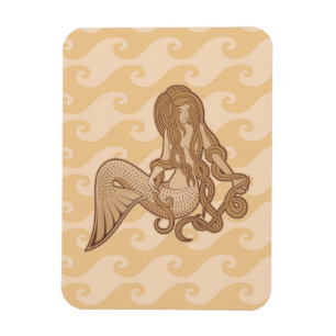 Sitzen von Meerjungfrau Magnet