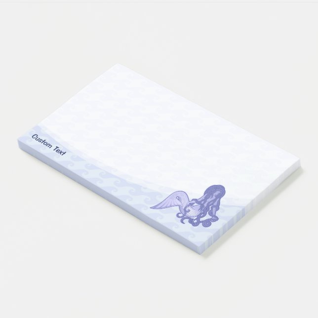 Sitzen von Meerjungfrau Post-it Klebezettel (angewinkelt)