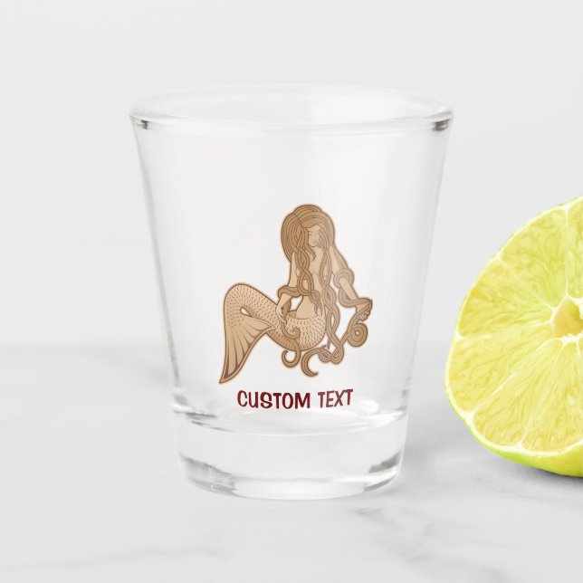 Sitzen von Meerjungfrau Schnapsglas (Vorderseite)