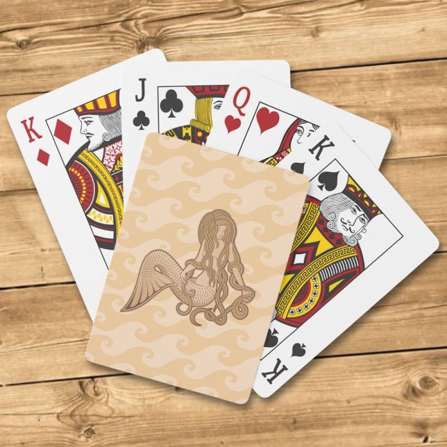 Sitzen von Meerjungfrau Spielkarten (Von Creator hochgeladen)
