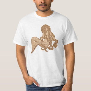 Sitzen von Meerjungfrau T-Shirt