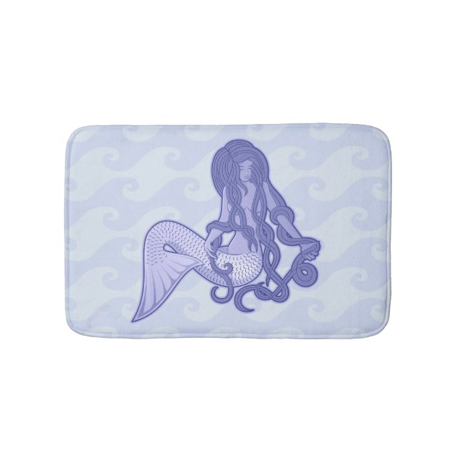 Sitzen von Mermaid Blue Badematte (Vorderseite)