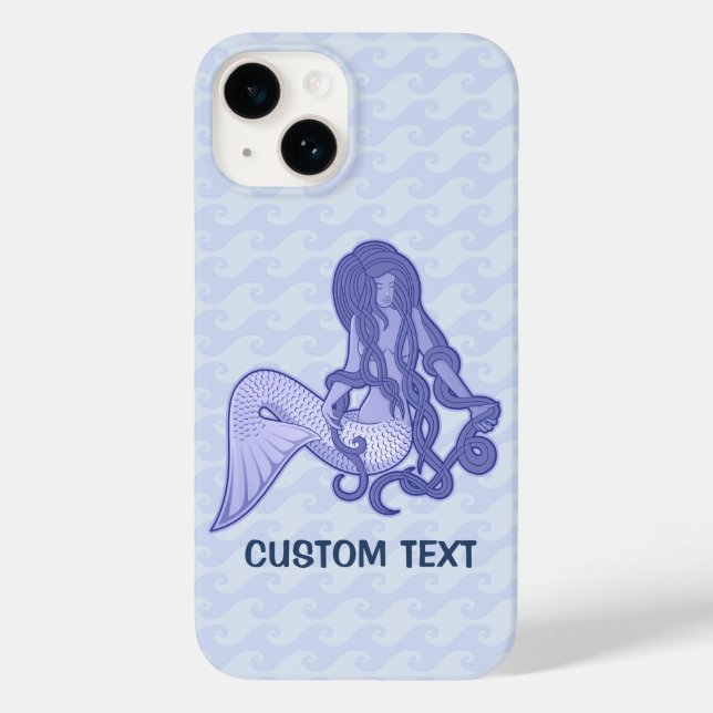Sitzen von Mermaid Blue Case-Mate iPhone Hülle (Rückseite)