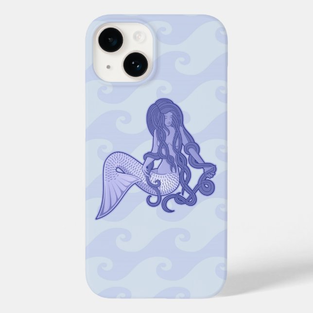 Sitzen von Mermaid Blue Case-Mate iPhone Hülle (Rückseite)