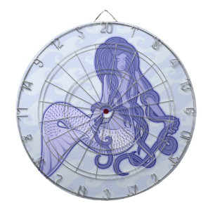 Sitzen von Mermaid Blue Dartscheibe