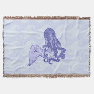Sitzen von Mermaid Blue Decke