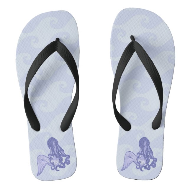 Sitzen von Mermaid Blue Flip Flops (Fußbett)