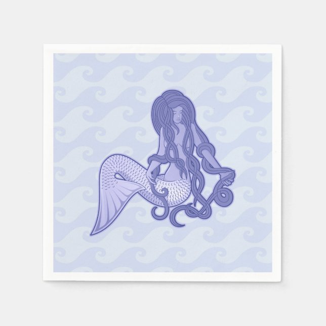 Sitzen von Mermaid Blue Serviette (Vorderseite)