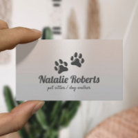 Sitzende Hunde-Paws-Logo-Klasse Silber
