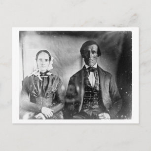 Sitzende Männer und Frauen 1840 Postkarte