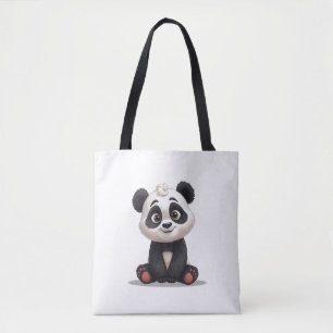 Sitzende Panda-Bär Cartoon-Illustration Kunstwerk