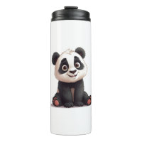 Sitzende Panda-Bär-Cartoon-Illustrationskunst
