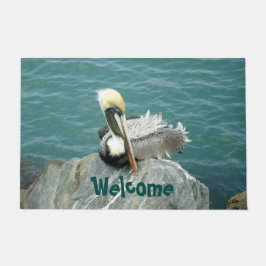 Sitzende Pelikan-Gewohnheit Fußmatte