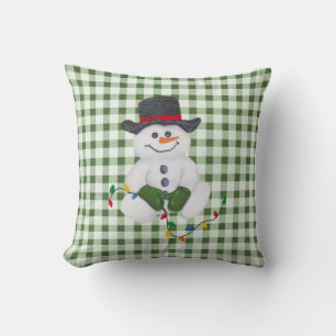 Sitzende Schneemann-Kissen Kissen