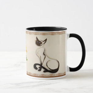 Sitzende siamesische Kitty-Tassen Tasse