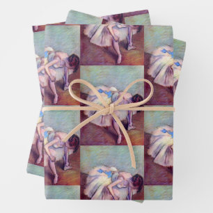 Sitzende Tänzerin von Edgar Degas, Vintage Ballett Geschenkpapier Set