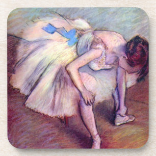 Sitzende Tänzerin von Edgar Degas, Vintage Ballett Getränkeuntersetzer
