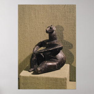 Sitzende weibliche Figur, 3500-2500 v. Chr. Poster
