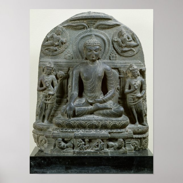 Sitzender Buddha in der Meditation Poster (Vorne)