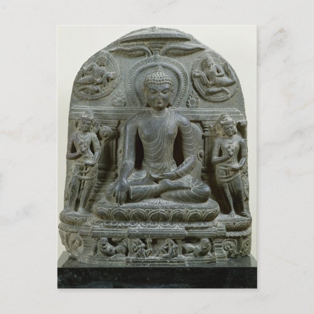 Sitzender Buddha in der Meditation Postkarte (Vorderseite)