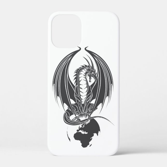 Sitzender Drache auf der Weltkugel... Case-Mate iP iPhone Hülle (Rückseite)