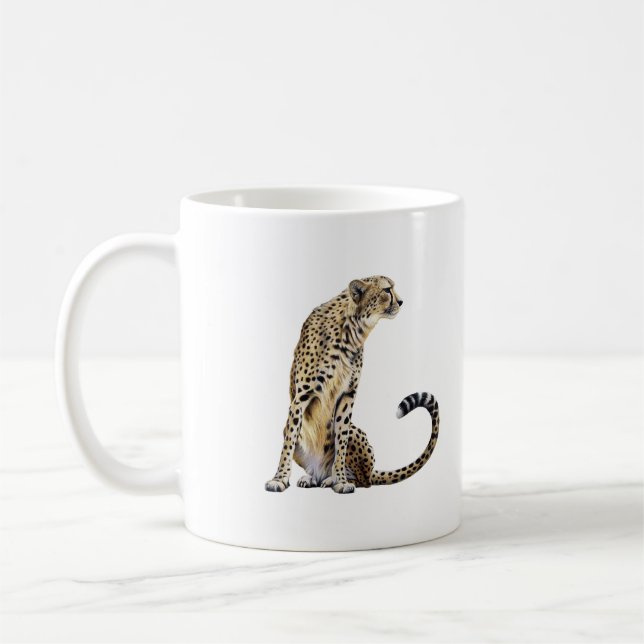 Sitzender Gepard Kaffeetasse (Links)