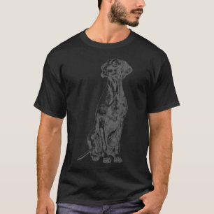 Sitzender Hund Ungarischer Vizsla Premium T-Shirt