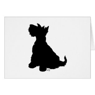 Sitzender Scottie-Hund