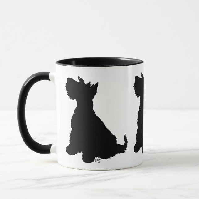 Sitzender Scottie-Hund Tasse (Links)