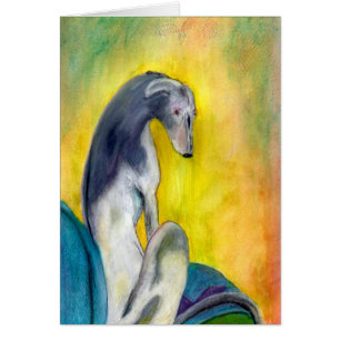 Sitzender Windhund (a394)