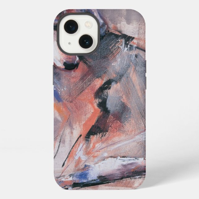 Sitzender Wolf 2000 iPhone Hülle (Rückseite)
