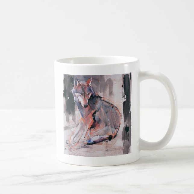 Sitzender Wolf 2000 Kaffeetasse (Rechts)